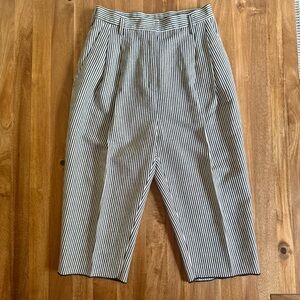 AVN Italy Black & White Striped Culotte Pants - Size EU 40